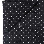 Pin Collar Shirt // Black Polkadot (US: 15R)