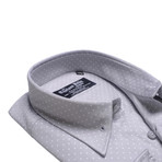 Pin Collar Shirt // Grey Polkadot (US: 15R)