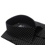 Regular Collar Shirt // Black Polkadot (US: 15R)