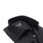 Regular Collar Shirt // Black Polkadot (US: 15.5R)