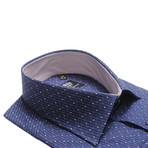 Regular Collar Shirt // Blue Pattern (US: 16.5R)