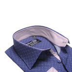 Regular Collar Shirt // Blue Pattern (US: 15R)