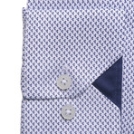 Regular Collar Shirt // White Pattern (US: 15R)