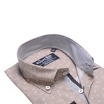 Button-Down Collar Shirt // Beige Paisley (US: 15.5R)