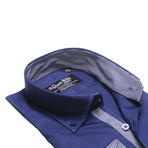 Button-Down Collar Shirt // Solid Navy Blue (US: 17R)