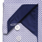 Regular Collar Shirt // White Pattern (US: 17.5R)