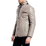 Quilted Snap Button Jacket // Gray (S)