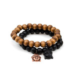 Buddha Wood Bracelet Set