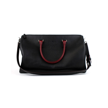 Weekender Duffel Bag // Black + Red