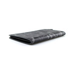 Printed Calfskin Pouch // Black + Grey // Large
