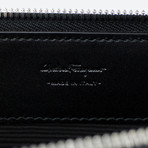 Printed Calfskin Pouch // Black + Grey // Large