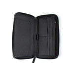 Gancio Print Zip Around Wallet // Black