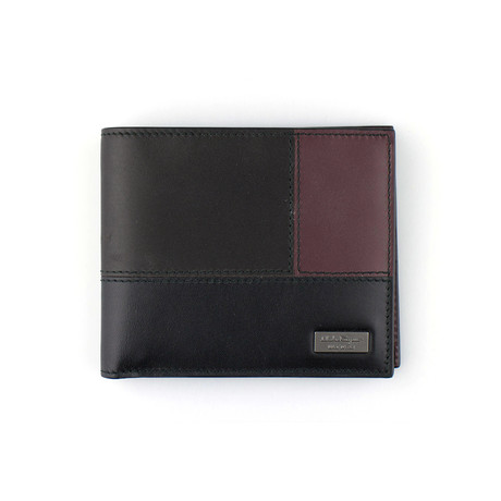 Bi-fold Wallet // Black + Burgundy