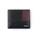Bi-fold Wallet // Black + Burgundy