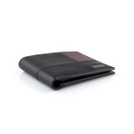 Bi-fold Wallet // Black + Burgundy