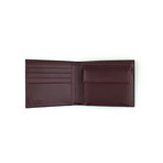 Bi-fold Wallet // Black + Burgundy