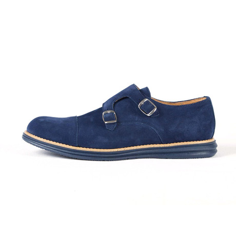 Marechiaro Suede Double Monk Strap // Blue (Euro: 39)