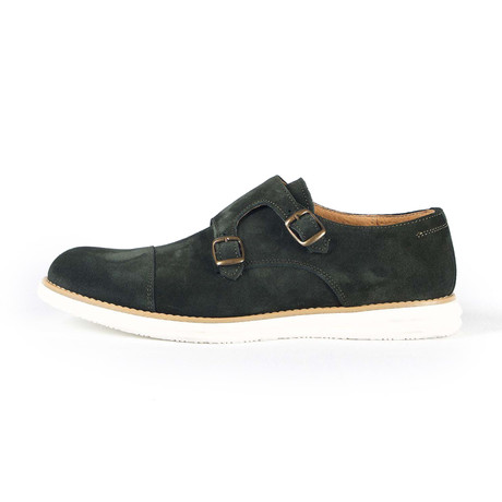 Marechiaro Suede Double Monk Strap // Green (Euro: 39)