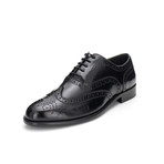 Ponte Brushed Wing-Cap Oxford // Black (Euro: 39)