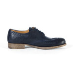 San Gregorio Printed Suede Derby // Blue (Euro: 39)