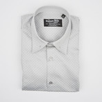 Pin Collar Shirt // Grey Polkadot (US: 16R)