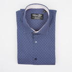 Regular Collar Shirt // Blue Pattern (US: 15.5R)