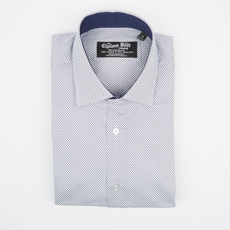 Regular Collar Shirt // White Pattern (US: 15R)