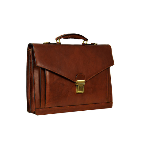 Leather Briefcase // Brown Matte
