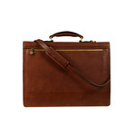 Leather Briefcase // Brown Matte