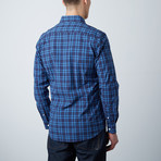 Montague Slim Shirt // Navy + Blue Plaid (M)