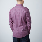 Tustin Slim Shirt // Blue + Pink Plaid (L)