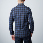 Thompson Slim Shirt // Black + Blue Plaid (S)