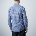 Albiate Slim Shirt // Blue + Navy Gingham (XL)