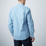 Raymond Slim Shirt // Blue + Beige (XS)