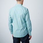 Raymond Slim Shirt // Aqua + Mint Plaid (XL)