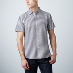 Tyler Short Sleeve Shirt // Navy Stripe (S)