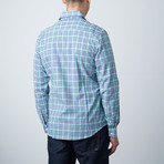 Raymond Slim Shirt // Navy + Mint Plaid (M)