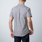 Tyler Short Sleeve Shirt // Navy Stripe (S)