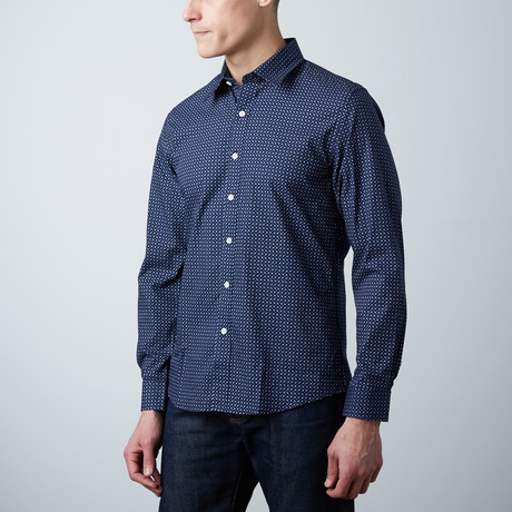 Preston Slim Shirt // Navy Paisley (XS)