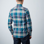 Connor Slim Shirt // Blue + Aqua Plaid (M)