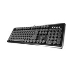 Retro Mechanical Keyboard // Black + Silver