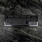 Retro Mechanical Keyboard // Black + Silver