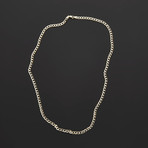 Diamond Cut White Pave Cuban Chain Necklace (20"L)