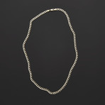 Diamond Cut White Pave Cuban Chain Necklace (20"L)