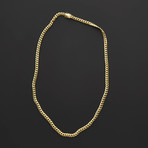 Miami Cuban Chain Necklace With Fancy Lobster Lock (24"L)