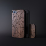 iPhone Case // Geometric Lines // Walnut (iPhone 8)