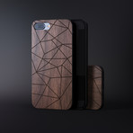 iPhone Case // Geometric Lines // Walnut (iPhone 8)