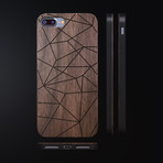 iPhone Case // Geometric Lines // Walnut (iPhone 8)