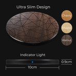 Fast Charge Wireless Charging Pad // Geometric Lines (Walnut)