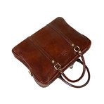 Leather Laptop Bag // Brown